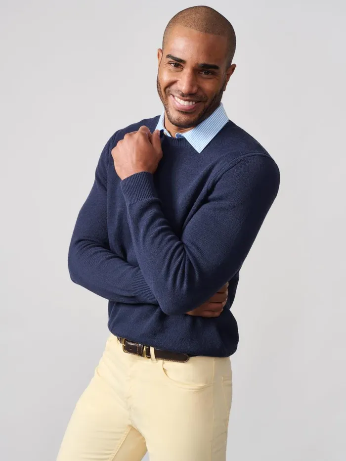 JMcLaughlin Rodrick Sweater Navy Men Sweaters JMcLaughlin Rodrick Sweater Navy Men Sweaters