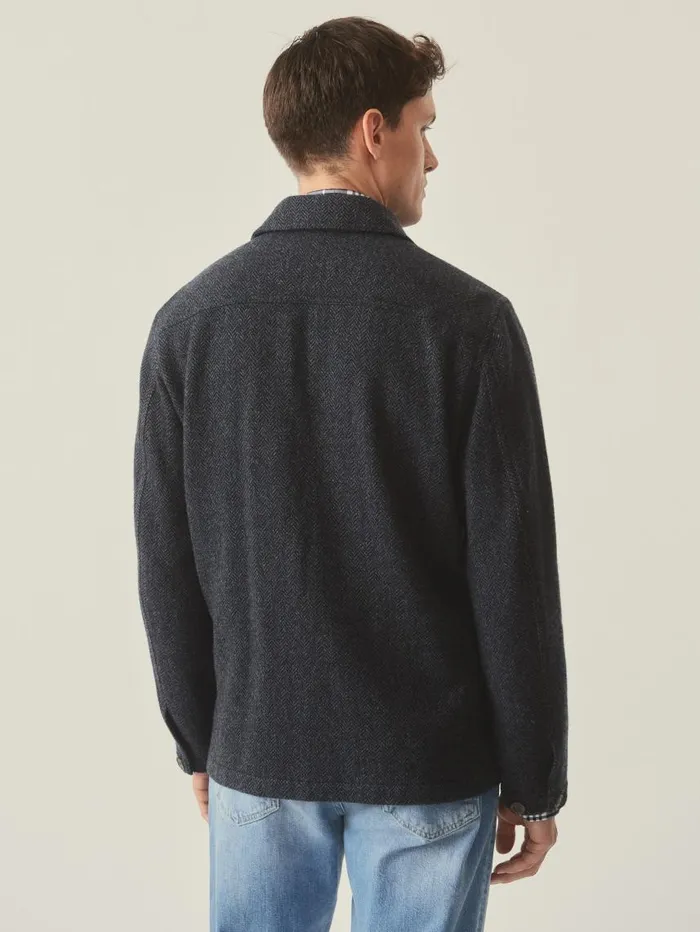 JMcLaughlin Weekender Jacket In Herringbone Navygray Men Jackets and Outerwear JMcLaughlin Weekender Jacket In Herringbone Navygray Men Jackets and Outerwear