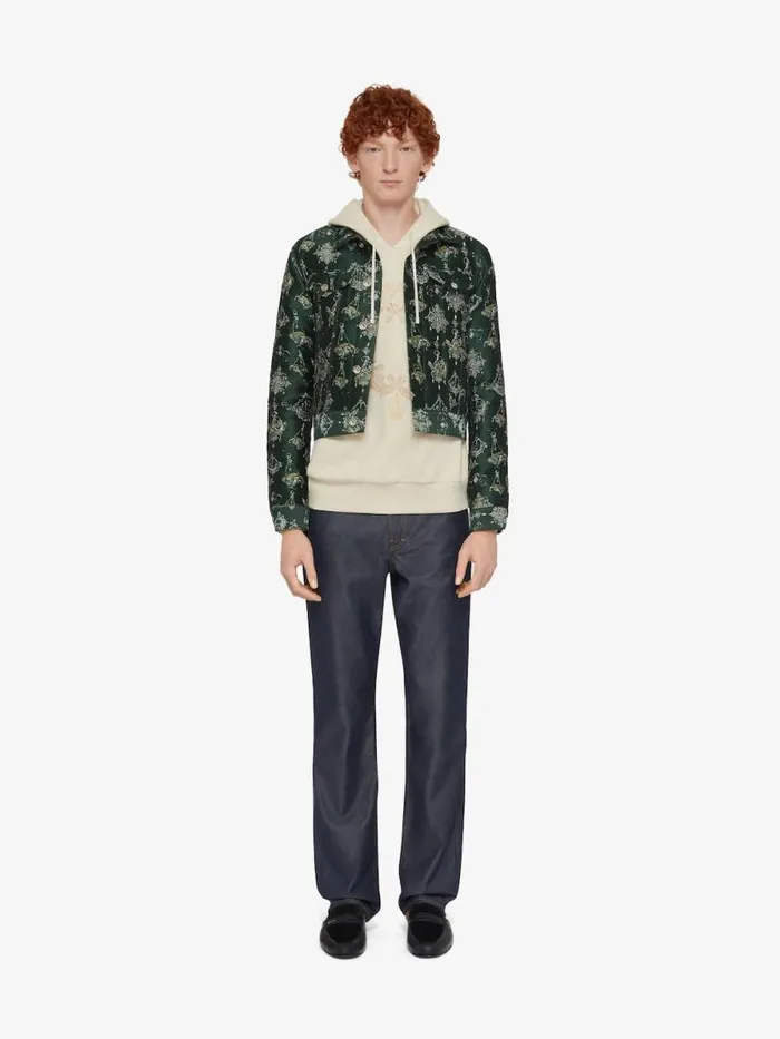 Jacket In Chandelier Jacquard Dark Green Men Givenchy Coats and Jackets