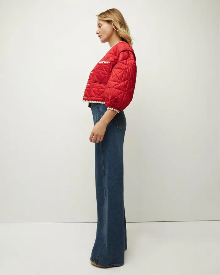 Jackets and Outerwear ShopJackets Veronica Beard Leal Quilted Reversible Jacket Camelnantucket Red