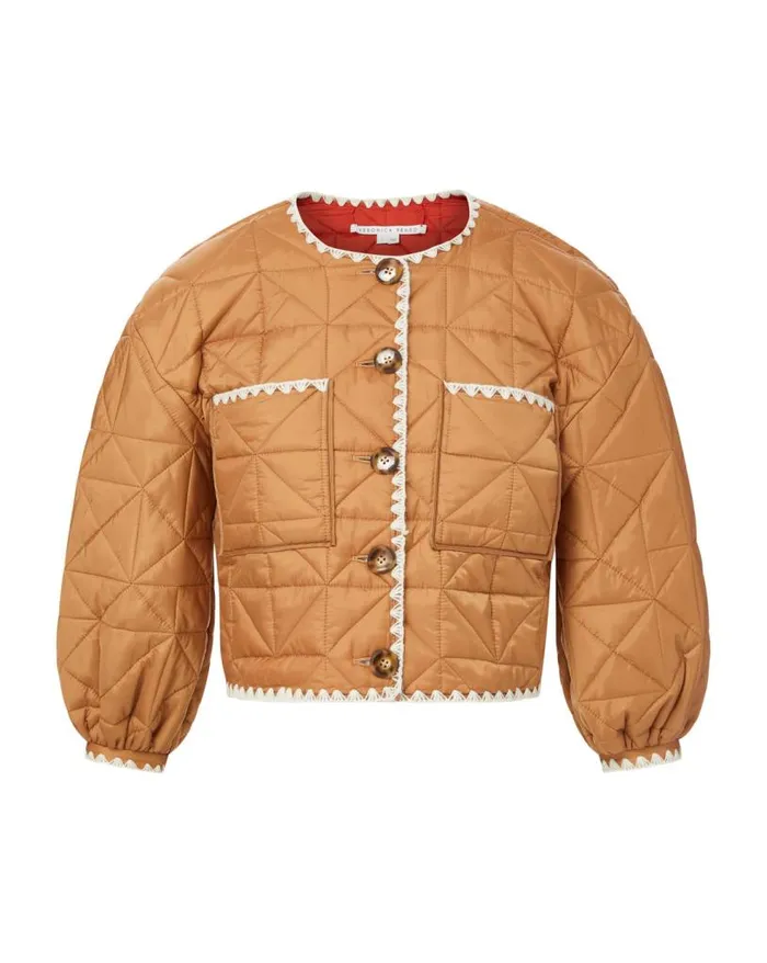 Jackets and Outerwear ShopJackets Veronica Beard Leal Quilted Reversible Jacket Camelnantucket Red