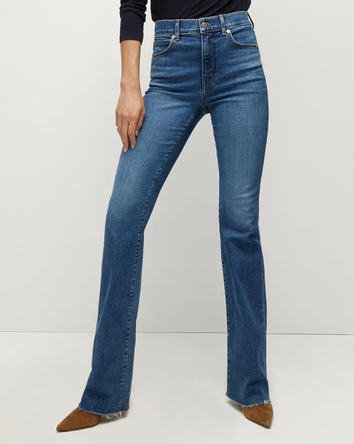 Jeans Shop Veronica Beard Cameron Bootcut Jean Raw Hem Serendipity