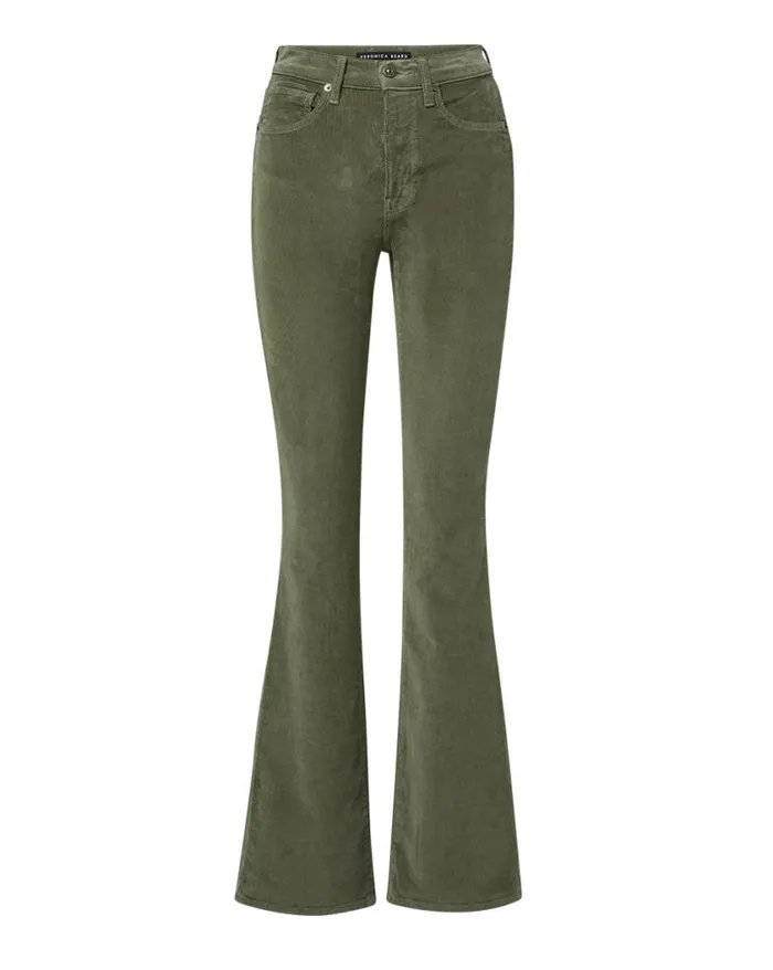 Jeans Shop Veronica Beard Cameron Corduroy Bootcut Pant Army Green