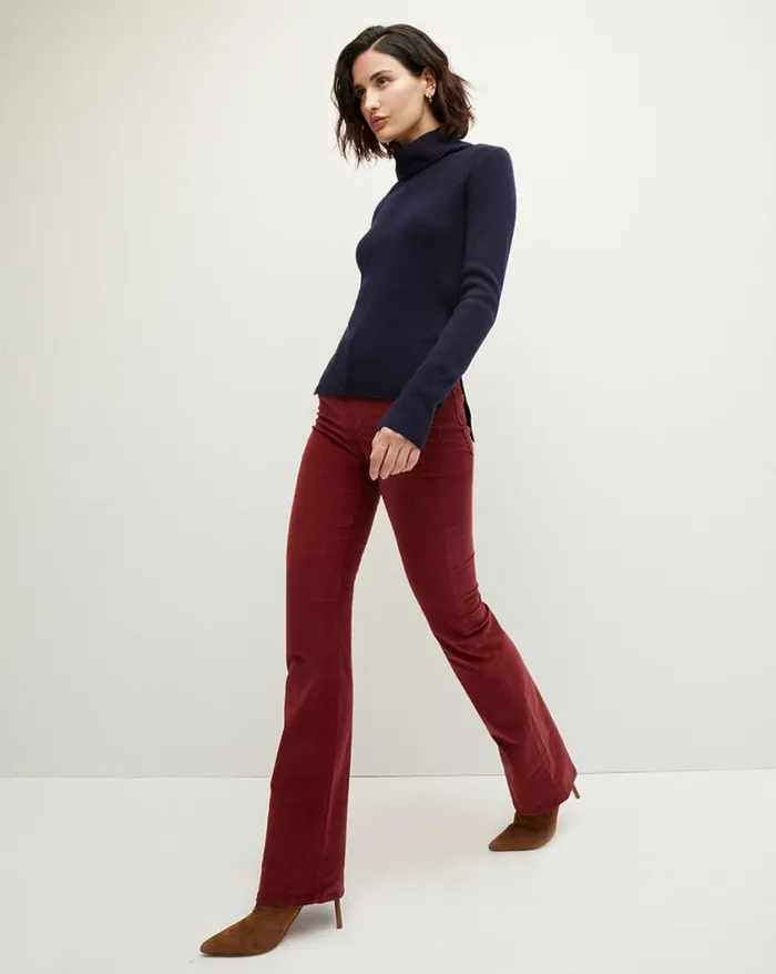 Jeans Shop Veronica Beard Cameron Corduroy Bootcut Pant Oxblood