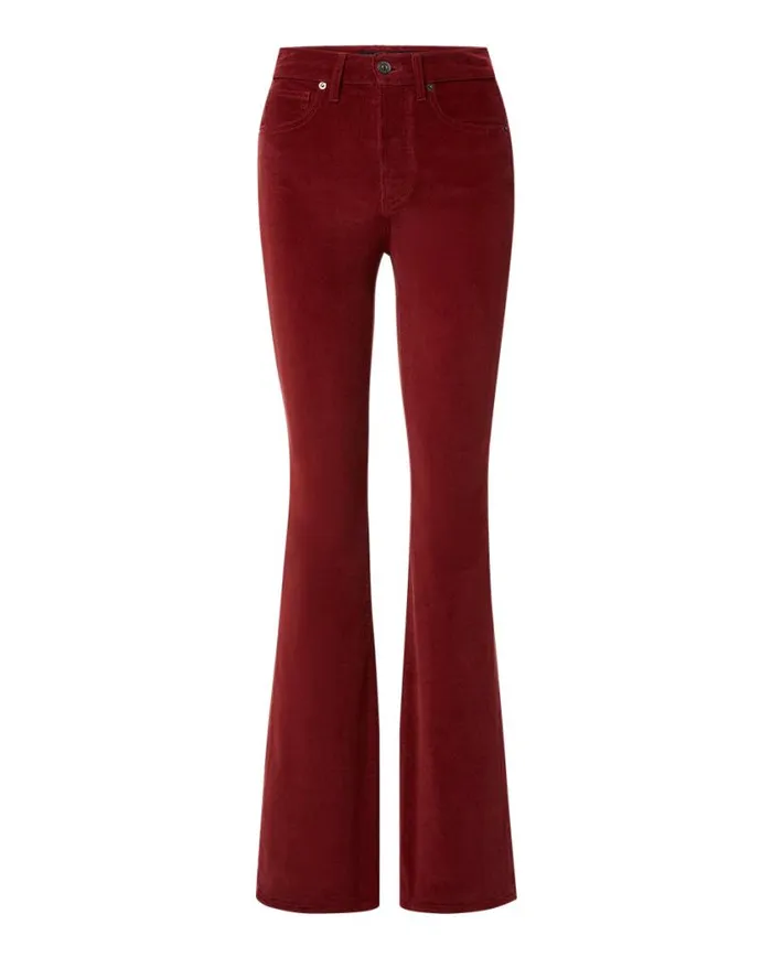 Jeans Shop Veronica Beard Cameron Corduroy Bootcut Pant Oxblood