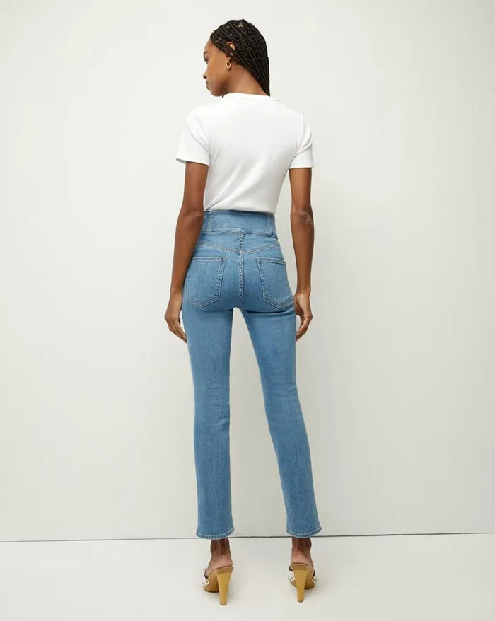 Jeans Shop Veronica Beard Carly KickFlare Jean Corset Waistband Float On