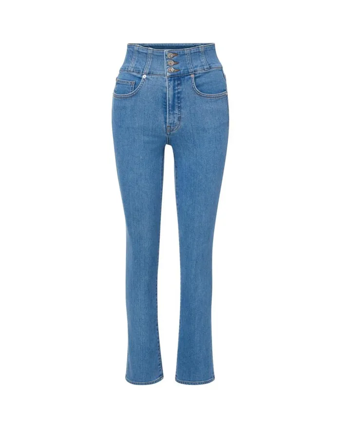 Jeans Shop Veronica Beard Carly KickFlare Jean Corset Waistband Float On