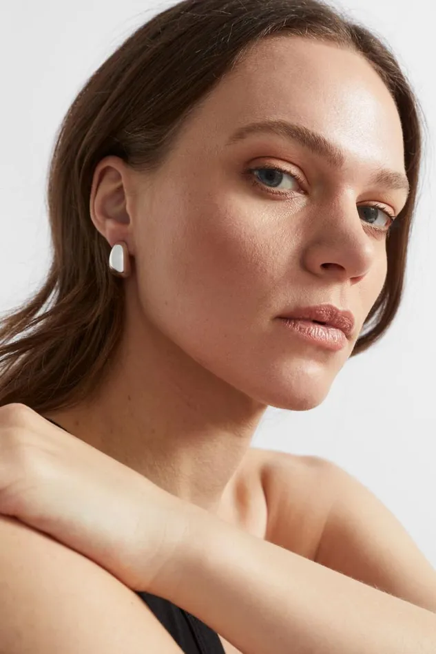 Jewellery Woman Seed Heritage Curved Earring Silver