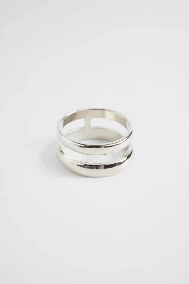Jewellery Woman Seed Heritage Double Ring Silver