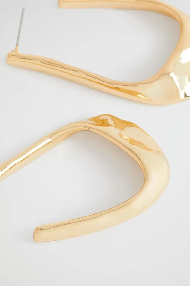 Jewellery Woman Seed Heritage Sculptural Hoop Gold