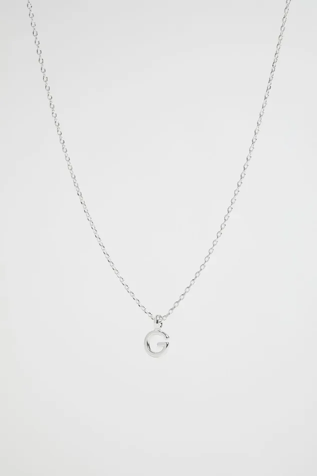 Jewellery Woman Seed Heritage Silver Initial Necklace G
