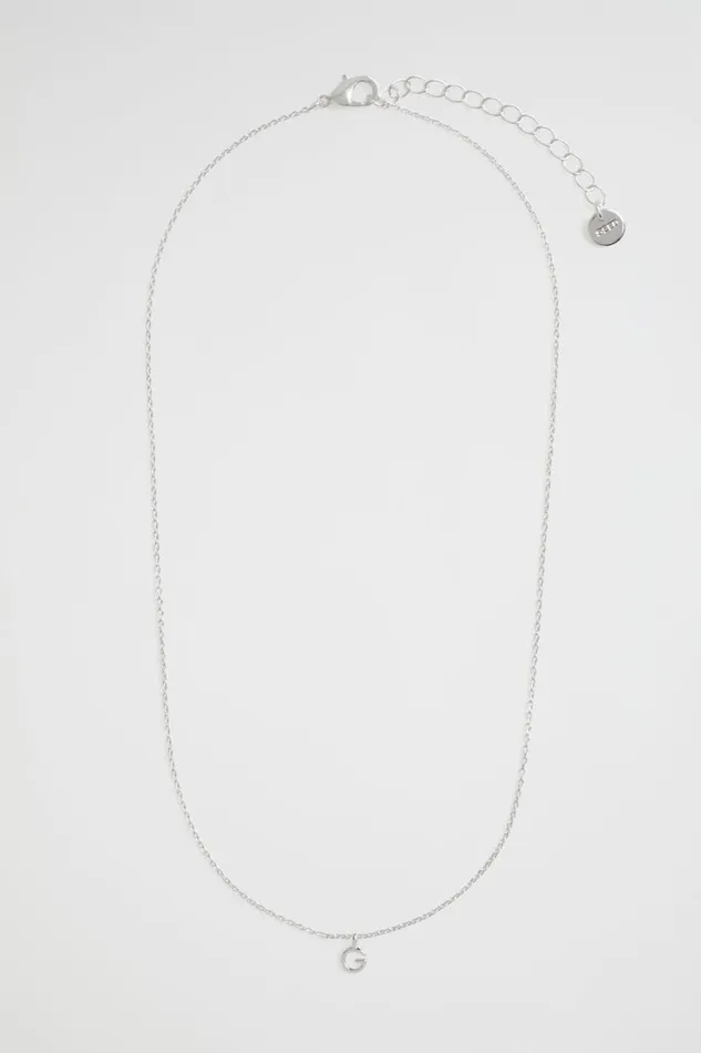Jewellery Woman Seed Heritage Silver Initial Necklace G