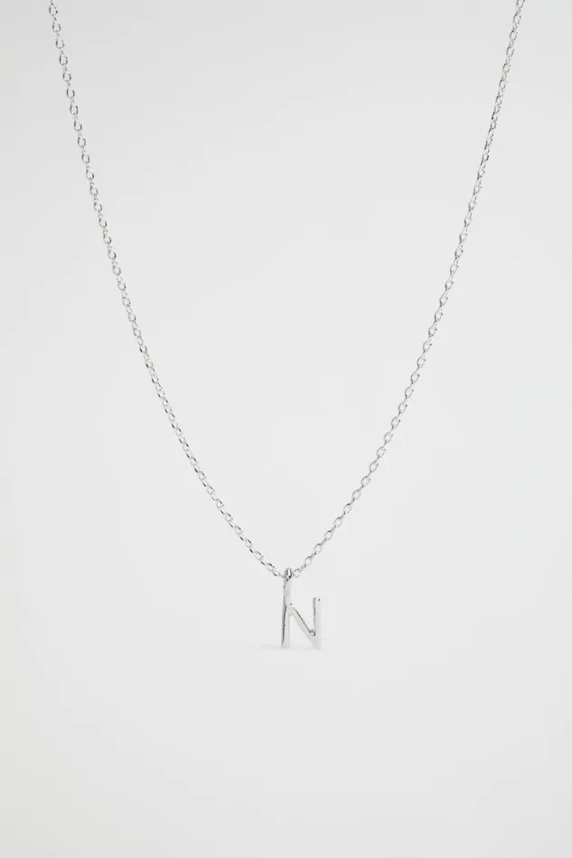 Jewellery Woman Seed Heritage Silver Initial Necklace N