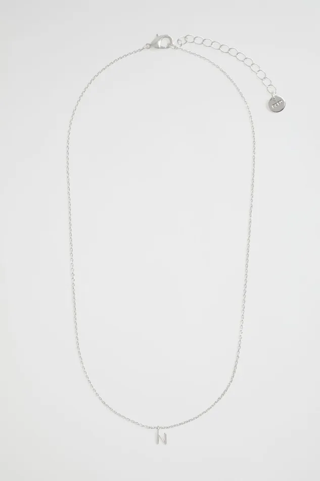 Jewellery Woman Seed Heritage Silver Initial Necklace N
