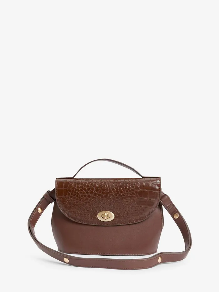Joules Bags Brown Faux Leather Croc Effect Cross Body Bag 8211 Women