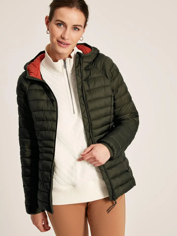 Joules Coats and Jackets Green Showerproof Packable Padded Jacket 8211 Women