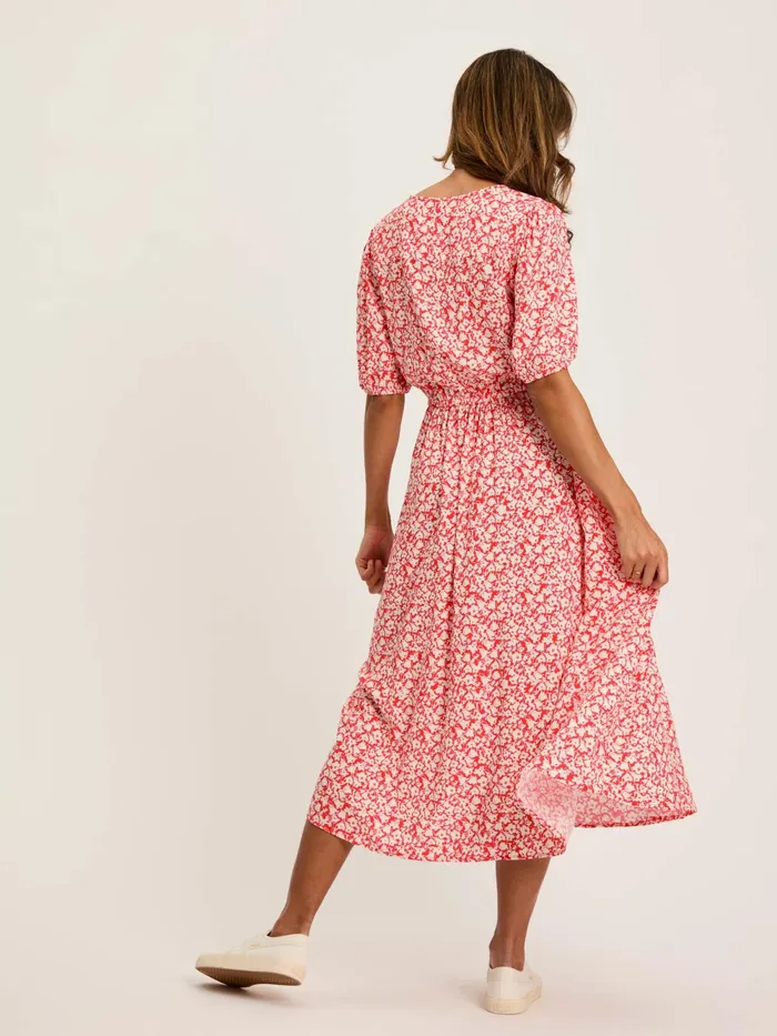 Joules Dresses Red Button Down Midi Dress 8211 Women