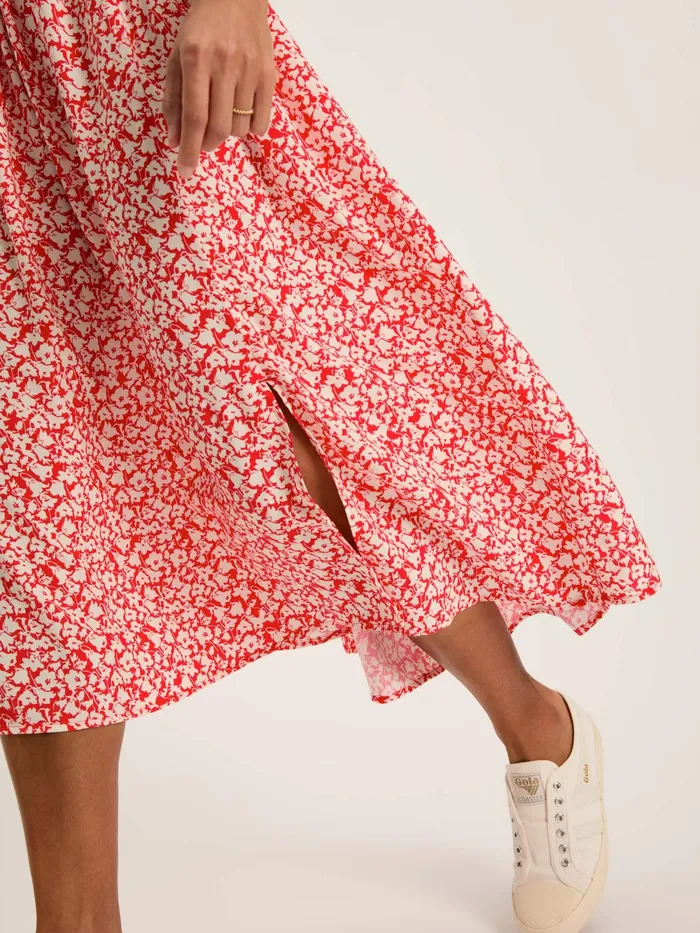 Joules Dresses Red Button Down Midi Dress 8211 Women