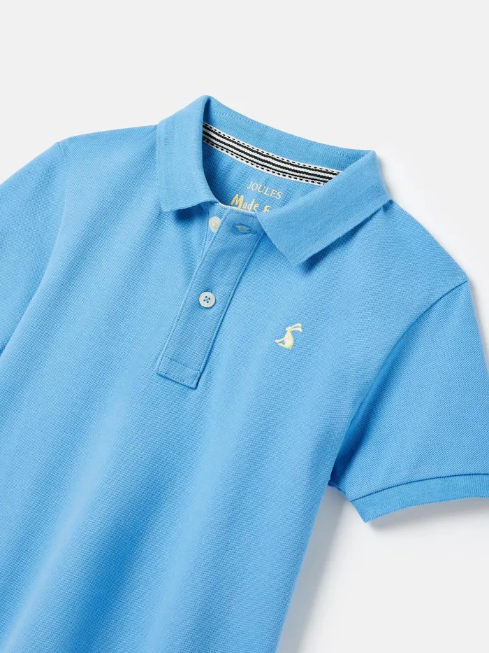 Joules Polo Shirts Blue Pique Cotton Polo Shirt 8211 Boys