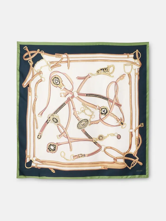 Joules Scarves Cream Square Silk Scarf 8211 Women