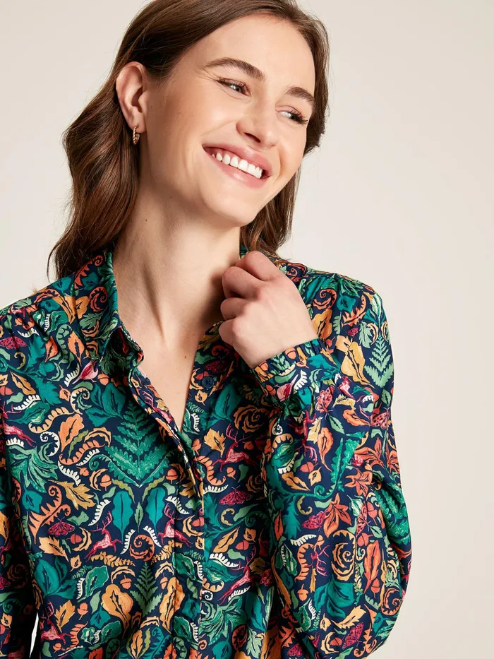Joules Shirts and Blouses Blue Concealed Placket Shirt 8211 Women