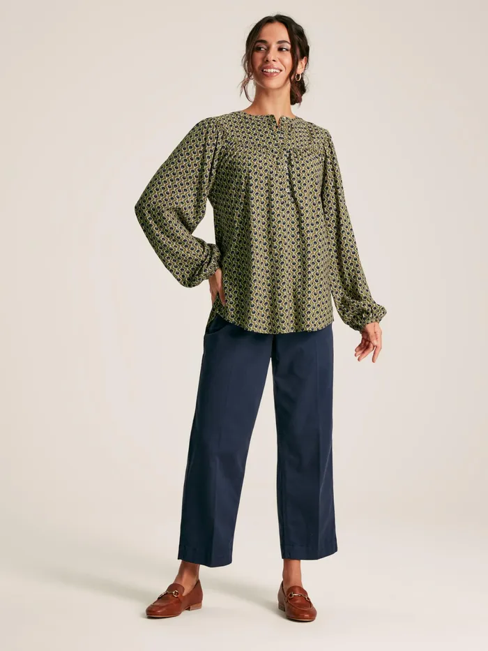 Joules Shirts and Blouses Green Balloon Sleeve Blouse 8211 Women