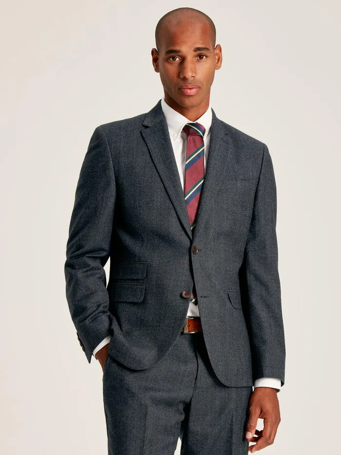 Joules Suits and Tailoring Navy Check Wool Slim Fit Suit Jacket 8211 Men