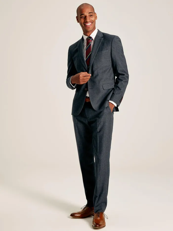 Joules Suits and Tailoring Navy Check Wool Slim Fit Suit Jacket 8211 Men