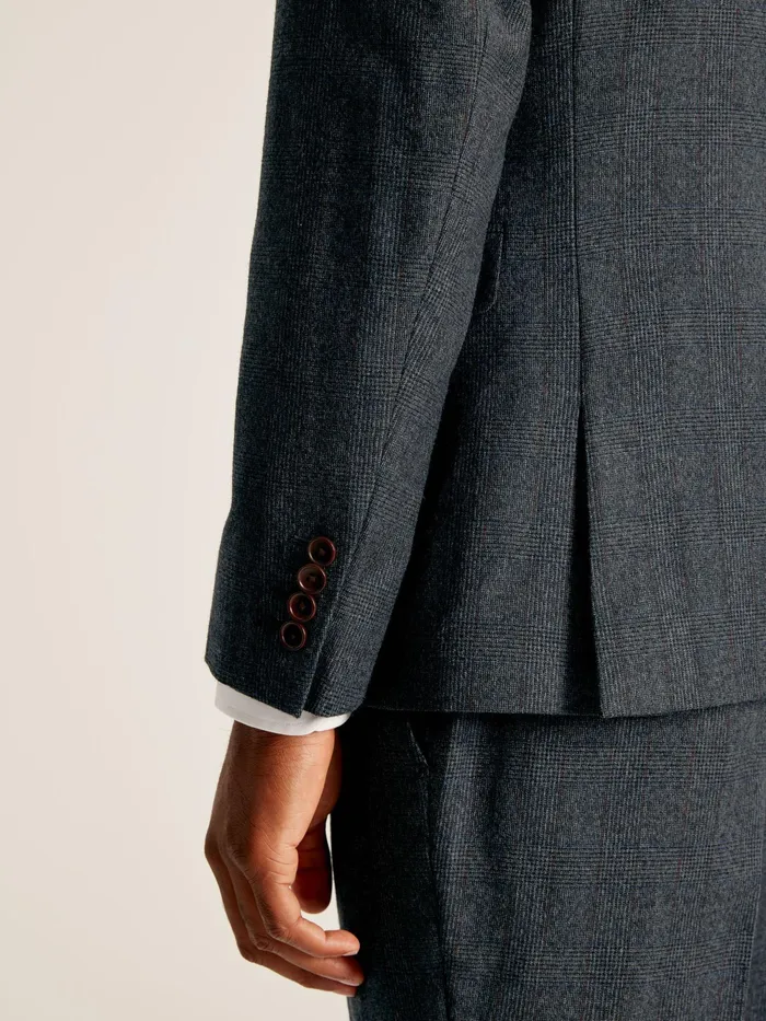 Joules Suits and Tailoring Navy Check Wool Slim Fit Suit Jacket 8211 Men