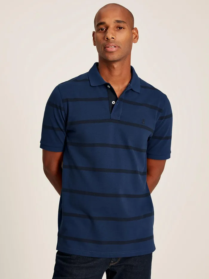 Joules Tops and Tshirts Blue Classic Fit Striped Polo Shirt 8211 Men