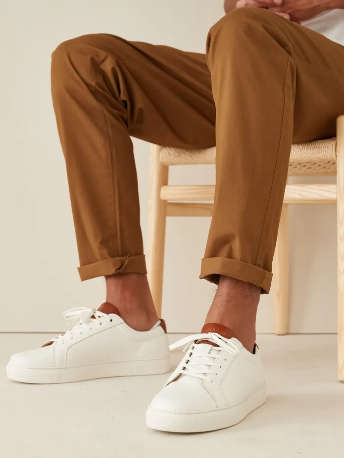 Joules Trainers White Leather Trainers 8211 Men