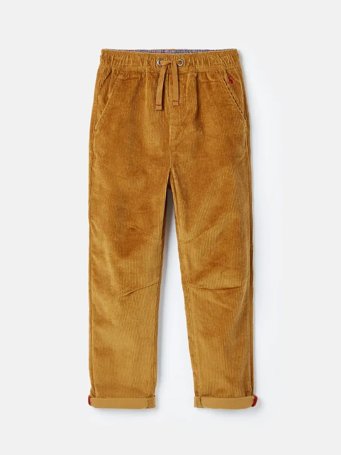 Joules Trousers Brown Elasticated Waist Corduroy Trousers 8211 Boys