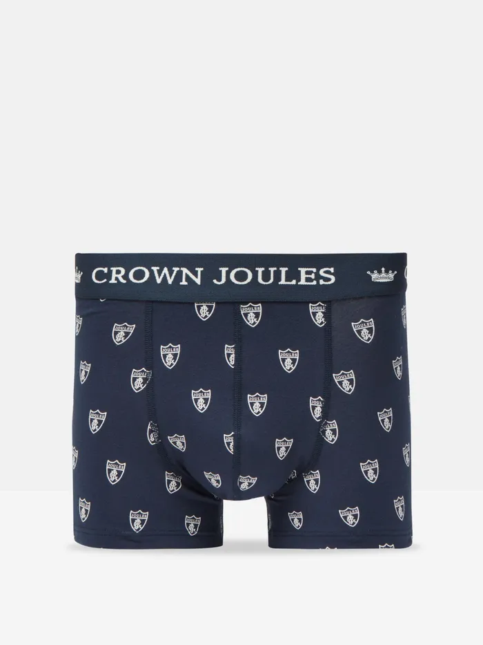 Joules Underwear Navy Crest Cotton Boxer Briefs 2 Pack 8211 Men