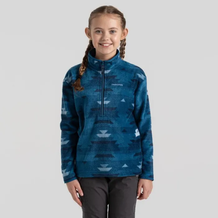 Kids Half Zip Fleece Craghoppers Kid039s Calke Half Zip Fleece Blue Navy Print Kids Half Zip Fleece Craghoppers Kid039s Calke Half Zip Fleece Blue Navy Print