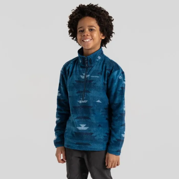 Kids Half Zip Fleece Craghoppers Kid039s Calke Half Zip Fleece Blue Navy Print Kids Half Zip Fleece Craghoppers Kid039s Calke Half Zip Fleece Blue Navy Print