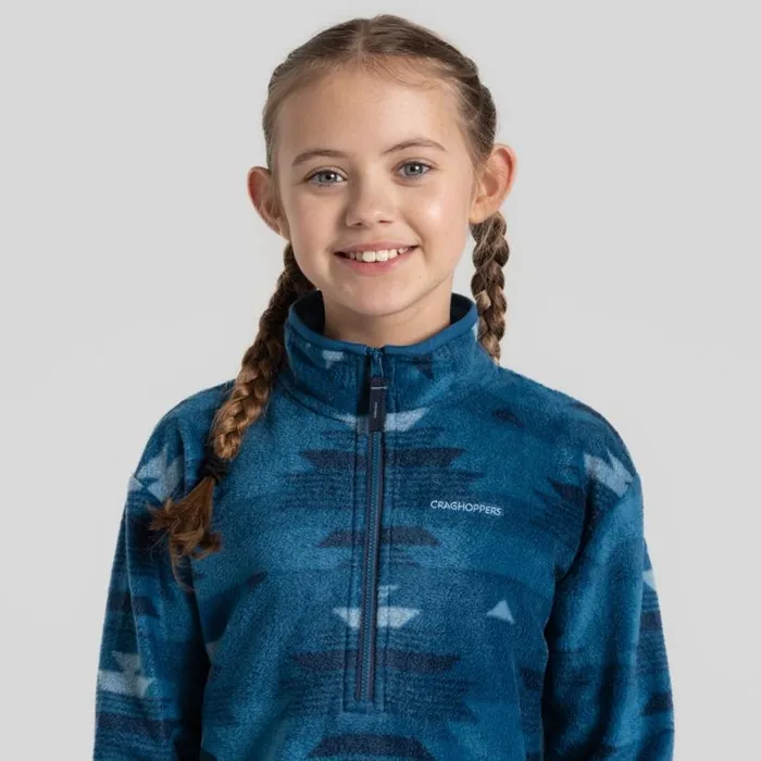 Kids Half Zip Fleece Craghoppers Kid039s Calke Half Zip Fleece Blue Navy Print Kids Half Zip Fleece Craghoppers Kid039s Calke Half Zip Fleece Blue Navy Print