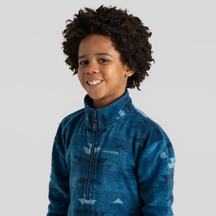 Kids Half Zip Fleece Craghoppers Kid039s Calke Half Zip Fleece Blue Navy Print Kids Half Zip Fleece Craghoppers Kid039s Calke Half Zip Fleece Blue Navy Print