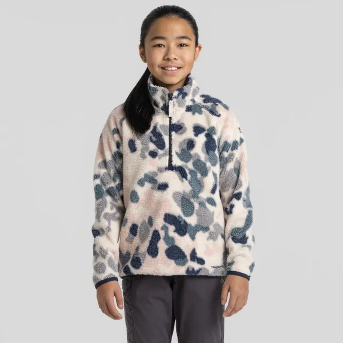 Kids Half Zip Fleece Craghoppers Kid039s Mellows Half Zip Blue Navy Print