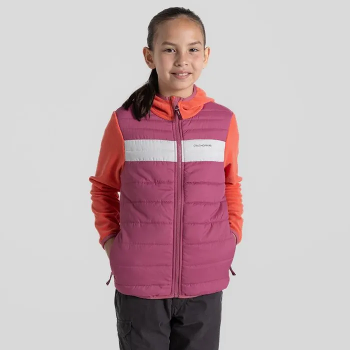 Kids Insulated Jackets Craghoppers Kid039s Arklow Hybrid Jacket Deep Coral
