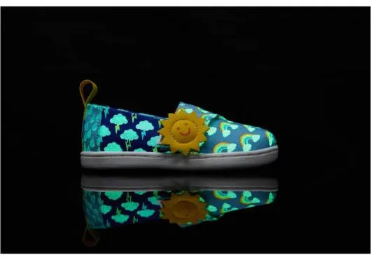 Kids KidsTiny Alpargata Glow In The Dark Weather Toddler Shoe Blue Glow TOMS Alpargatas