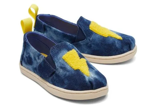Kids KidsTiny Alpargata Twin Gore Washed Denim Ligthning Bolt Navy Washed Denim TOMS Alpargatas Kids KidsTiny Alpargata Twin Gore Washed Denim Ligthning Bolt Navy Washed Denim TOMS Alpargatas