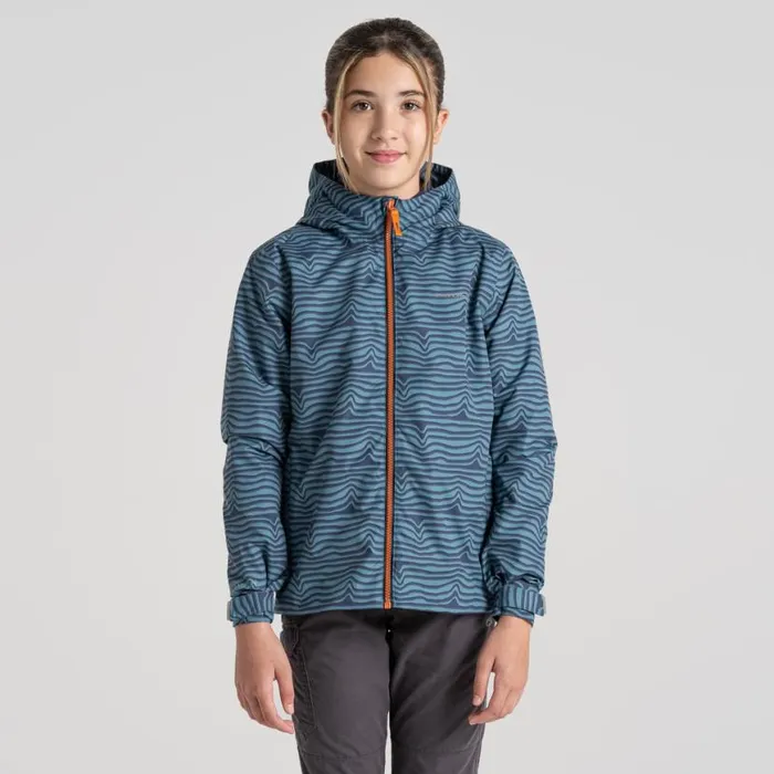 Kids Waterproof Jackets Craghoppers Kid039s Rowan Waterproof Jacket Washed Teal Print Kids Waterproof Jackets Craghoppers Kid039s Rowan Waterproof Jacket Washed Teal Print