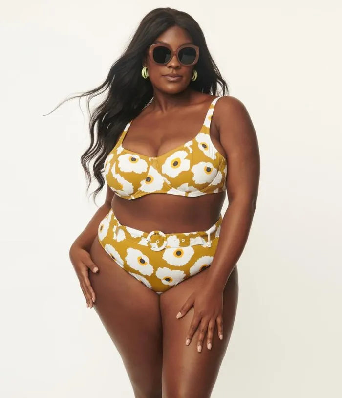 Kingdom and State Plus Size Olive and White Poppy Swim Top Plus Unique Vintage Two Piece Swim Kingdom and State Plus Size Olive and White Poppy Swim Top Plus Unique Vintage Two Piece Swim