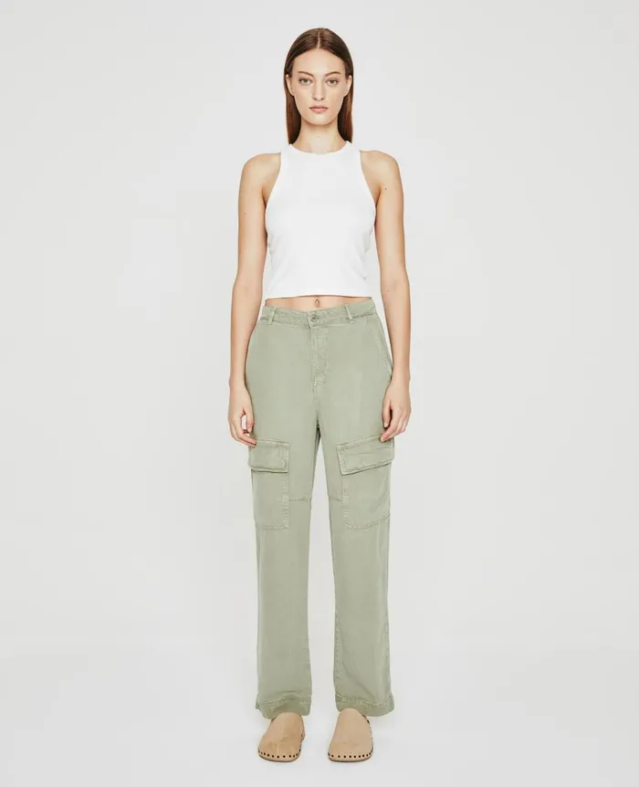 Knoxx Cargo Sulfur Fresh Eucalyptus Women AG Jeans Pants