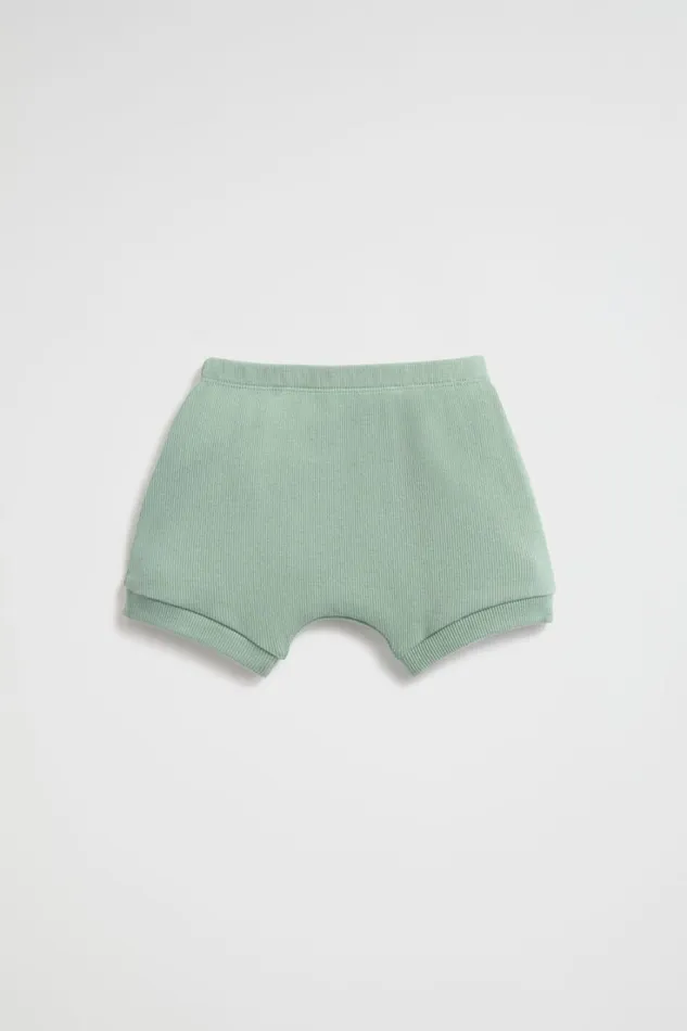 Leggings and Pants Newborn Seed Heritage Rib Bloomer Gum Leaf