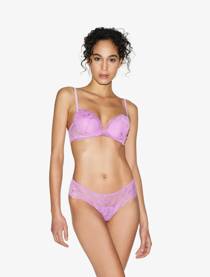 Lilac Rose Lace Pushup Bra Lingerie La Perla Padded