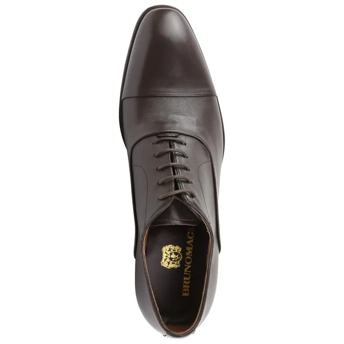 Locascio CapToe Oxford 8211 Dark Brown Men Bruno Magli Dress Shoes