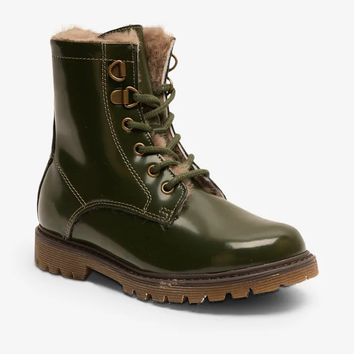 maia lamb green polido Green KIDS Winter boots bisgaardshoes