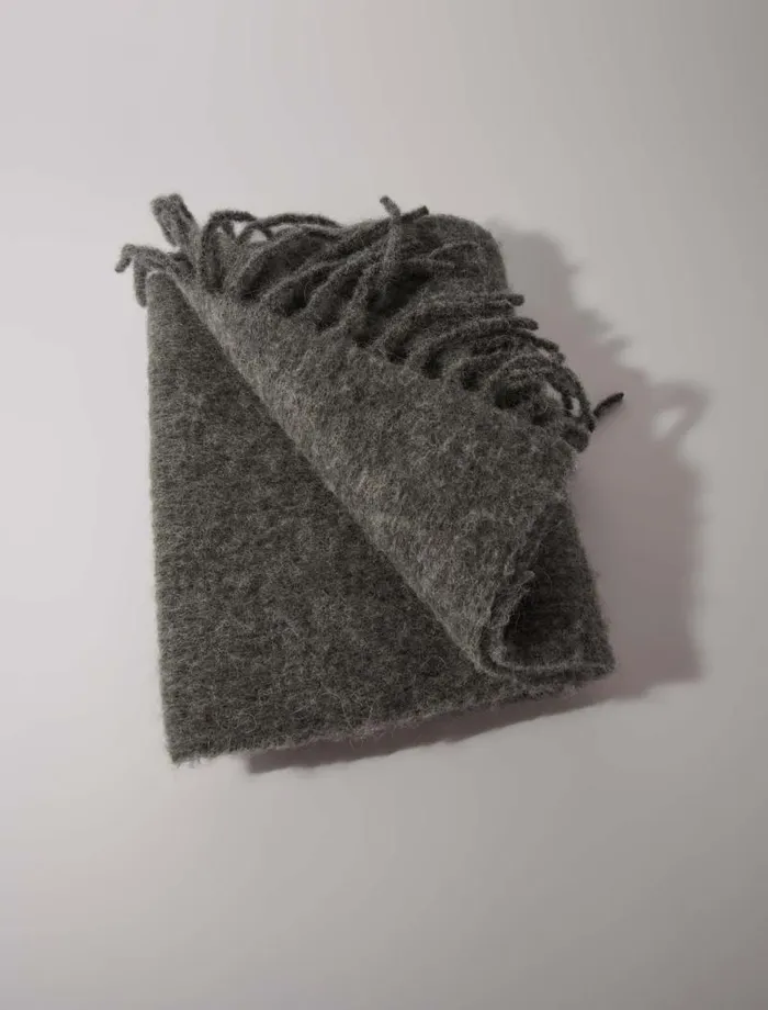Maje Scarves and Ponchos Womens Alpaca Blend Scarf Anthracite