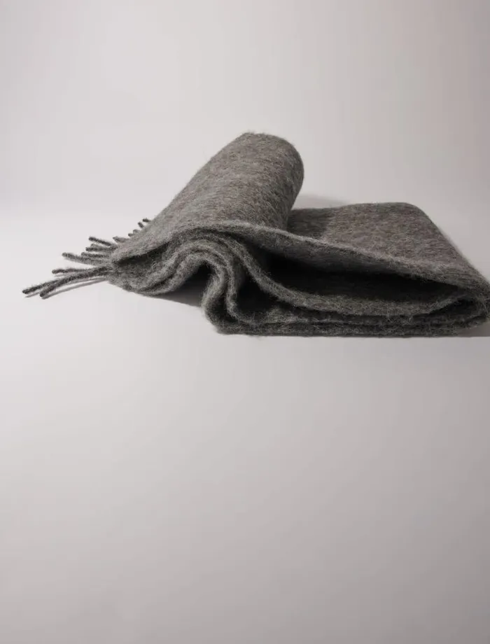 Maje Scarves and Ponchos Womens Alpaca Blend Scarf Anthracite